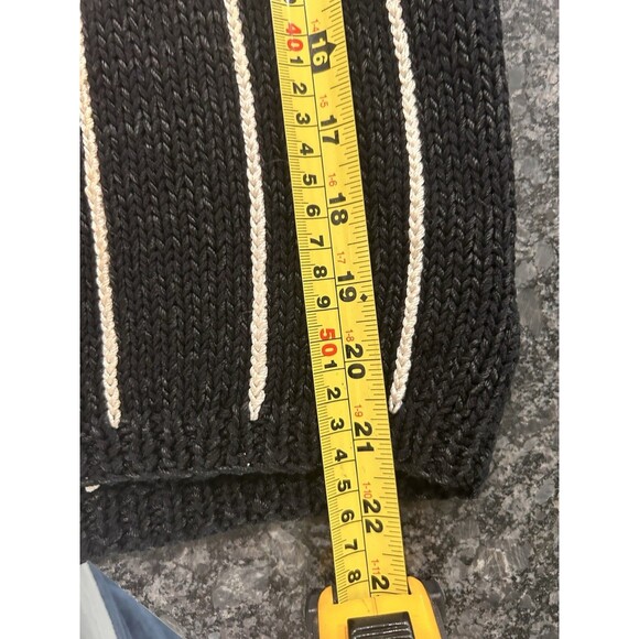 Vtg 90s Striped Knit Sleevless Sweater Size Medium Hand Knit Club Whimsygoth - Picture 5 of 5